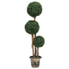 vidaXL Artificial Boxwood Plant with Pot Ball Shaped Green 46.9"